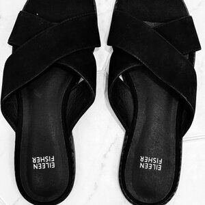 Black Suede Eileen Fisher Sandals